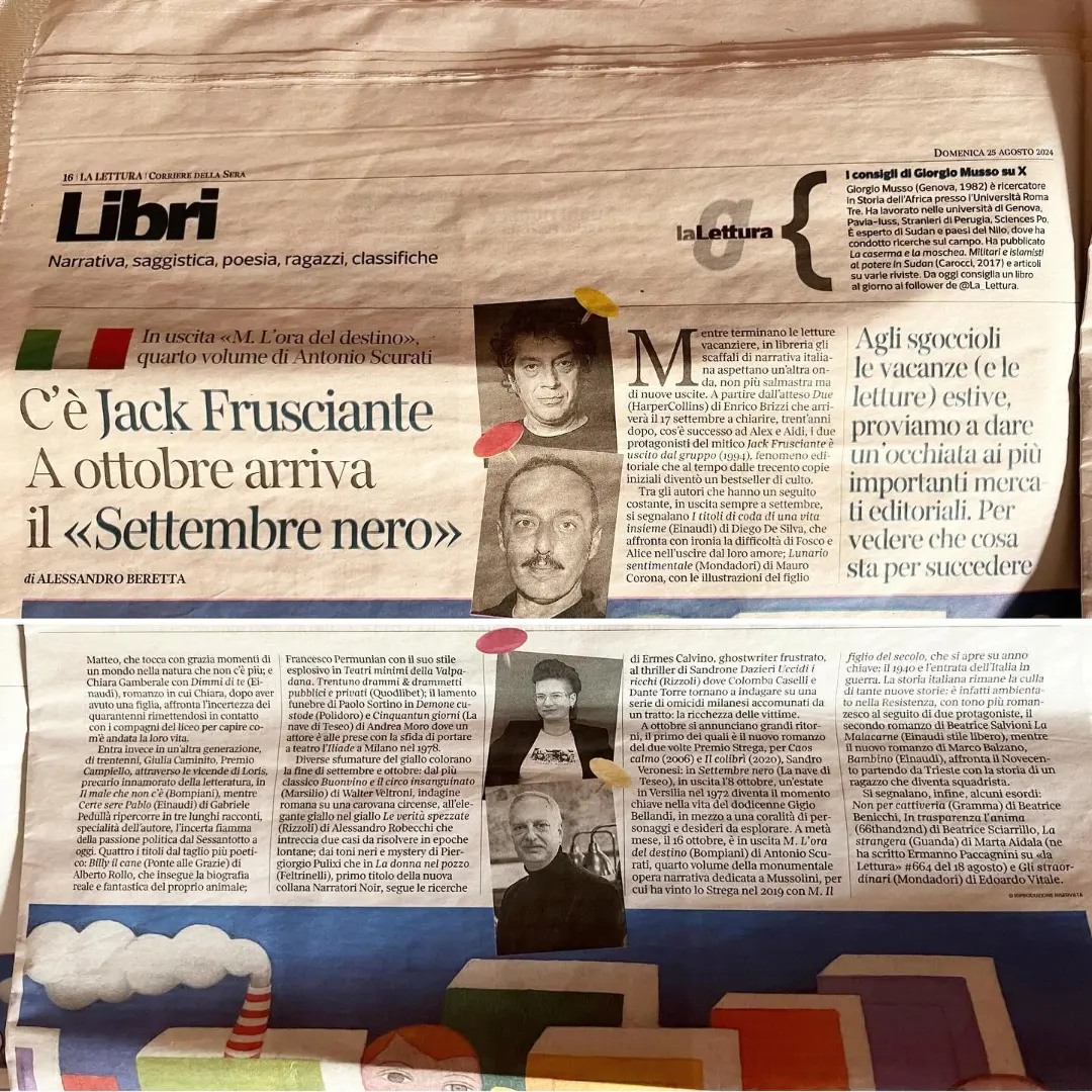 Le parole di Alessandro Beretta sul nuovo romanzo di Paolo Sortino