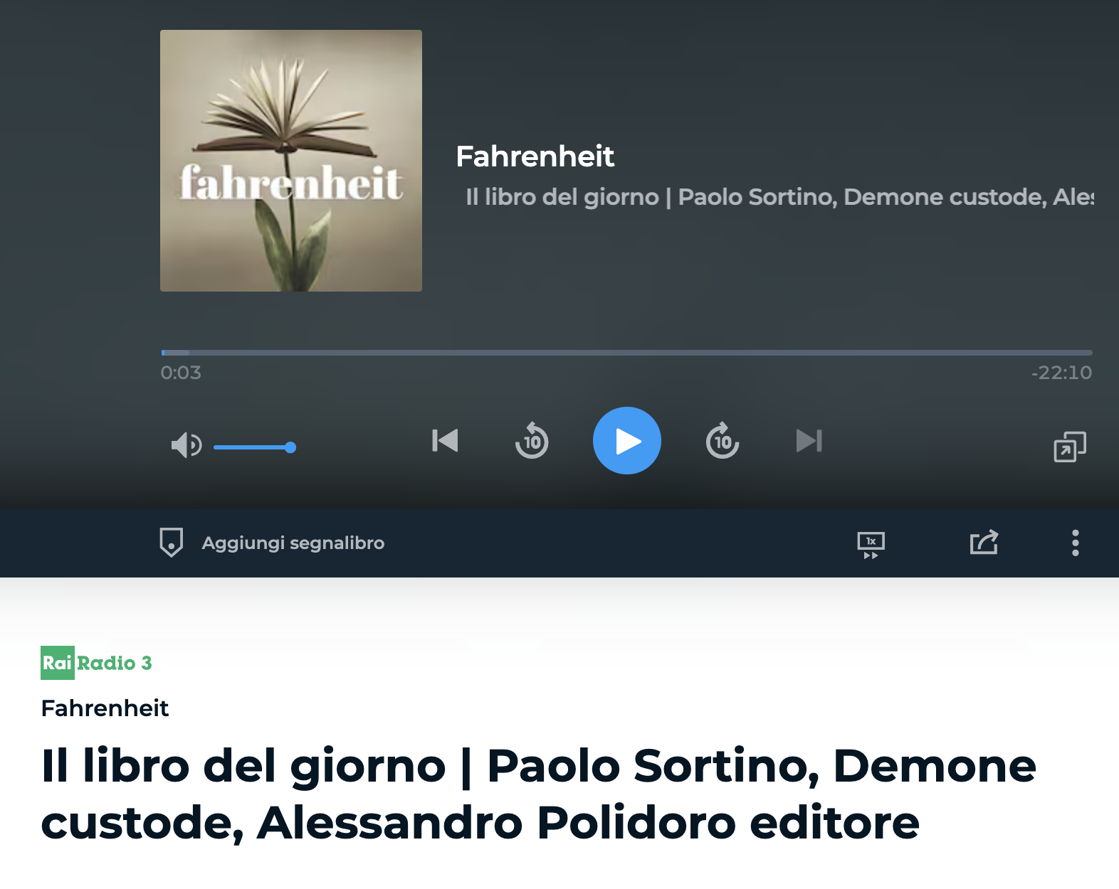 Il romanzo Demone custode a Fahrenheit