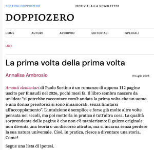Annalisa Ambrosio scrive di Amanti elementari